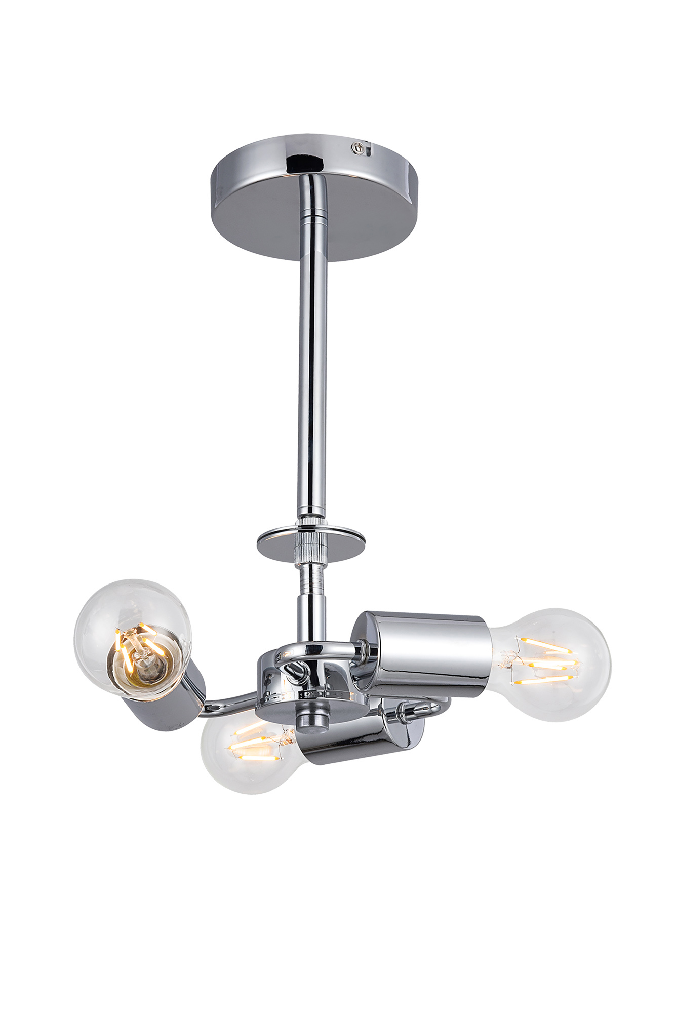 D0336  Baymont Semi Flush 3 Light Polished Chrome